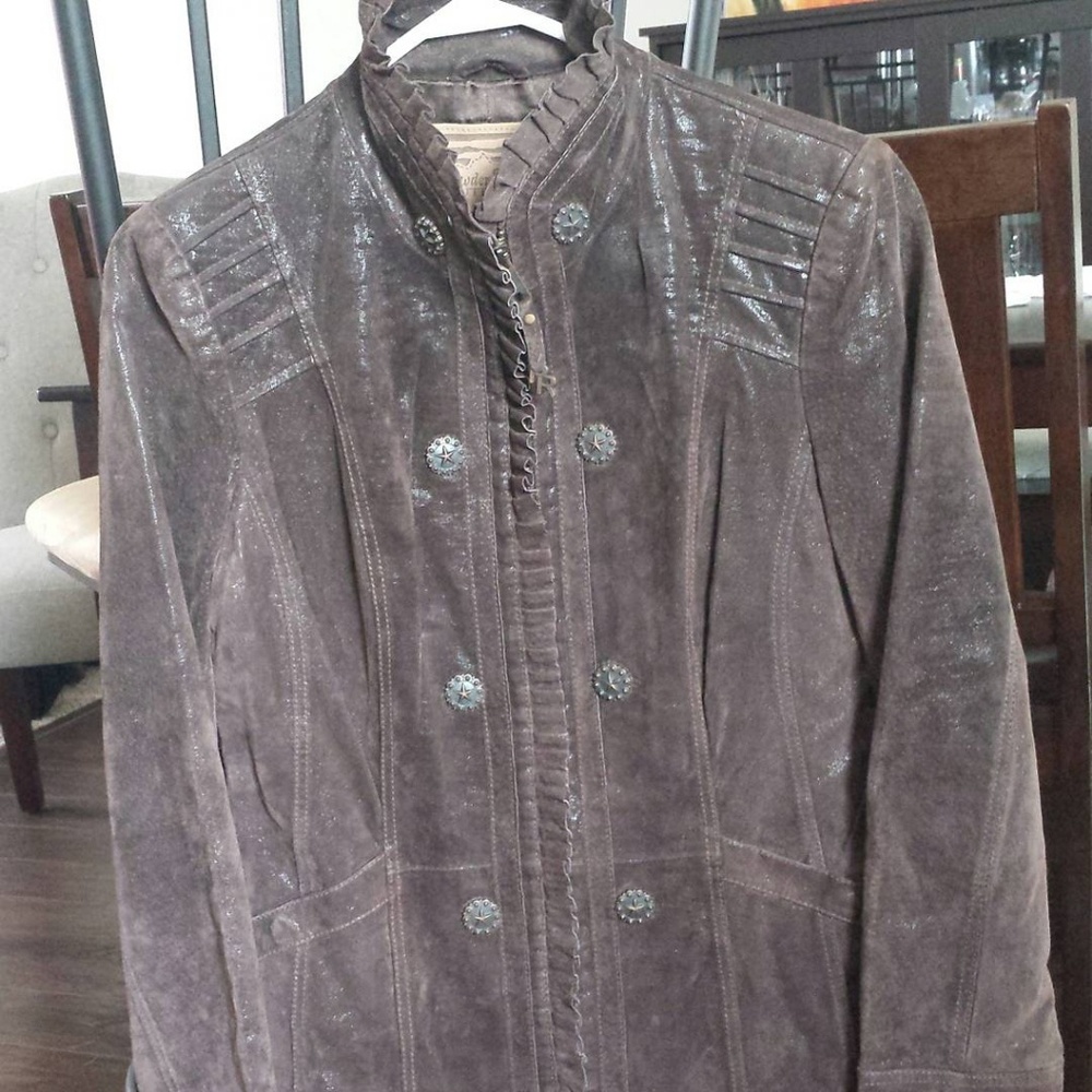 Powder River leather suede cowgirl western jacket